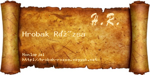 Hrobak Rózsa névjegykártya